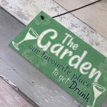 Funny The Garden Sign Alcohol Plaque Shed SummerHouse Gift