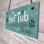 Funny Hot Tub Sign Garden Plaque Outdoor Shed Home Novelty Gift 