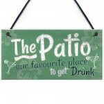 Funny Garden Patio Sign Alcohol Hanging Plaque Door Shed Gift