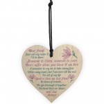 Inspirational Friendship Gift Wooden Heart Plaque Thank You Gift