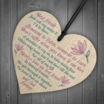 Inspirational Friendship Gift Wooden Heart Plaque Thank You Gift