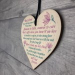 Inspirational Friendship Gift Wooden Heart Plaque Thank You Gift