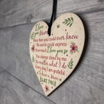 I Love You Mum Wooden Heart Cute Mum Mummy Thank You GIFT