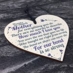 Thank You Mum Gifts Wooden Heart Cute Mums Sign Daughter Gift