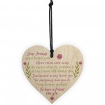 True Friends Friendship Gift Handmade Wood Heart Sign Birthday