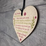 True Friends Friendship Gift Handmade Wood Heart Sign Birthday