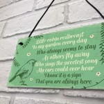 Robin Redbreast Memorial Bereavement Plaque Garden Grave Sign 