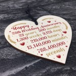 Happy 25th Wedding Anniversary Card Gift Heart Twenty Five Years