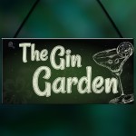 The Gin Garden Gin & Tonic Alcohol Sign Garden Shed Home Bar