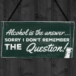 Funny Kitchen Plaque Vodka Beer Gin Gift Man Cave Home Bar Sign