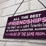 Friendship Sign Best Friend Plaque Funny Novelty Alcohol Gift 