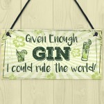 Funny Gin Sign Gin And Tonic Gift Man Cave Home Bar Kitchen Sign