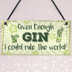 Funny Gin Sign Gin And Tonic Gift Man Cave Home Bar Kitchen Sign