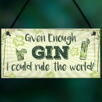 Funny Gin Sign Gin And Tonic Gift Man Cave Home Bar Kitchen Sign