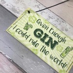 Funny Gin Sign Gin And Tonic Gift Man Cave Home Bar Kitchen Sign