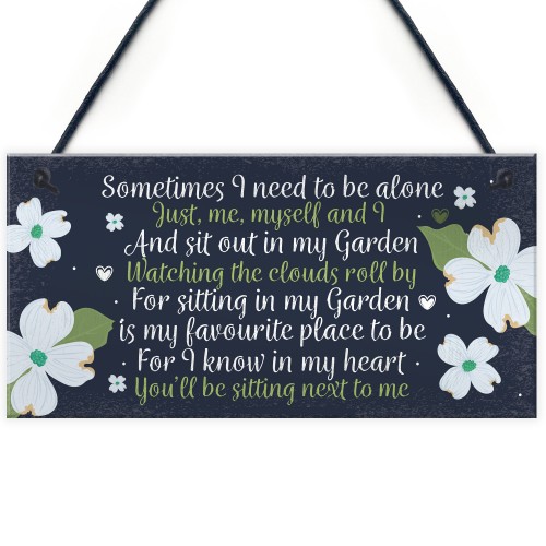 Garden Memorial Hanging Plaque SummerHouse Garden Shed Sign 