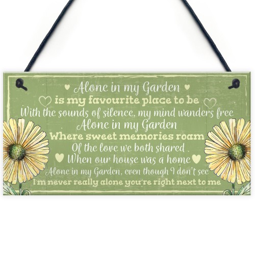 Novelty Hanging Garden Memorial Plaque Present Home Fence Sign 