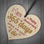 Happy Anniversary 1st Wedding Anniversary Heart Gift For Her