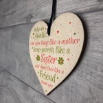 Special Auntie Sister Gift Handmade Wood Heart Birthday Plaque