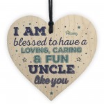 Uncle Gifts Birthday Friendship Sign Wood Heart Plaque Keepsake