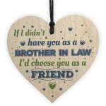 Brother In Law Birthday Gift Card Heart Plaque Friendship Gift