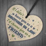 Brother In Law Birthday Gift Card Heart Plaque Friendship Gift