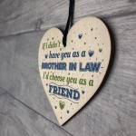 Brother In Law Birthday Gift Card Heart Plaque Friendship Gift