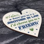 Brother In Law Birthday Gift Card Heart Plaque Friendship Gift