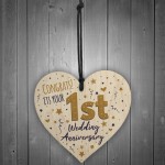 Congratulations First Wedding Anniversary Gift Heart