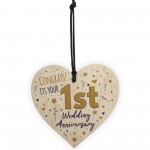 Congratulations First Wedding Anniversary Gift Heart