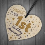 Congratulations First Wedding Anniversary Gift Heart