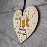 Congratulations First Wedding Anniversary Gift Heart