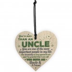 Uncle Friendship Gift Handmade Wood Heart Birthday Gift Plaque