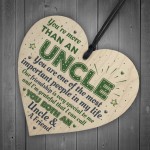 Uncle Friendship Gift Handmade Wood Heart Birthday Gift Plaque