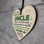 Uncle Friendship Gift Handmade Wood Heart Birthday Gift Plaque