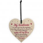 Soulmate Gifts Heart Plaque Anniversary Birthday I Love You Gift