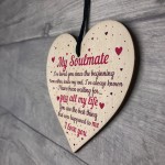 Soulmate Gifts Heart Plaque Anniversary Birthday I Love You Gift