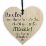 Uncles Mischief Novelty Hanging Best Funny Uncle Gift Sign