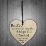 Uncles Mischief Novelty Hanging Best Funny Uncle Gift Sign