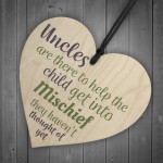 Uncles Mischief Novelty Hanging Best Funny Uncle Gift Sign