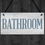 Shabby Chic Bathroom Sign Toilet WC The Loo Hanging Plaque