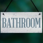 Shabby Chic Bathroom Sign Toilet WC The Loo Hanging Plaque