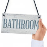 Shabby Chic Bathroom Sign Toilet WC The Loo Hanging Plaque