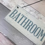 Shabby Chic Bathroom Sign Toilet WC The Loo Hanging Plaque