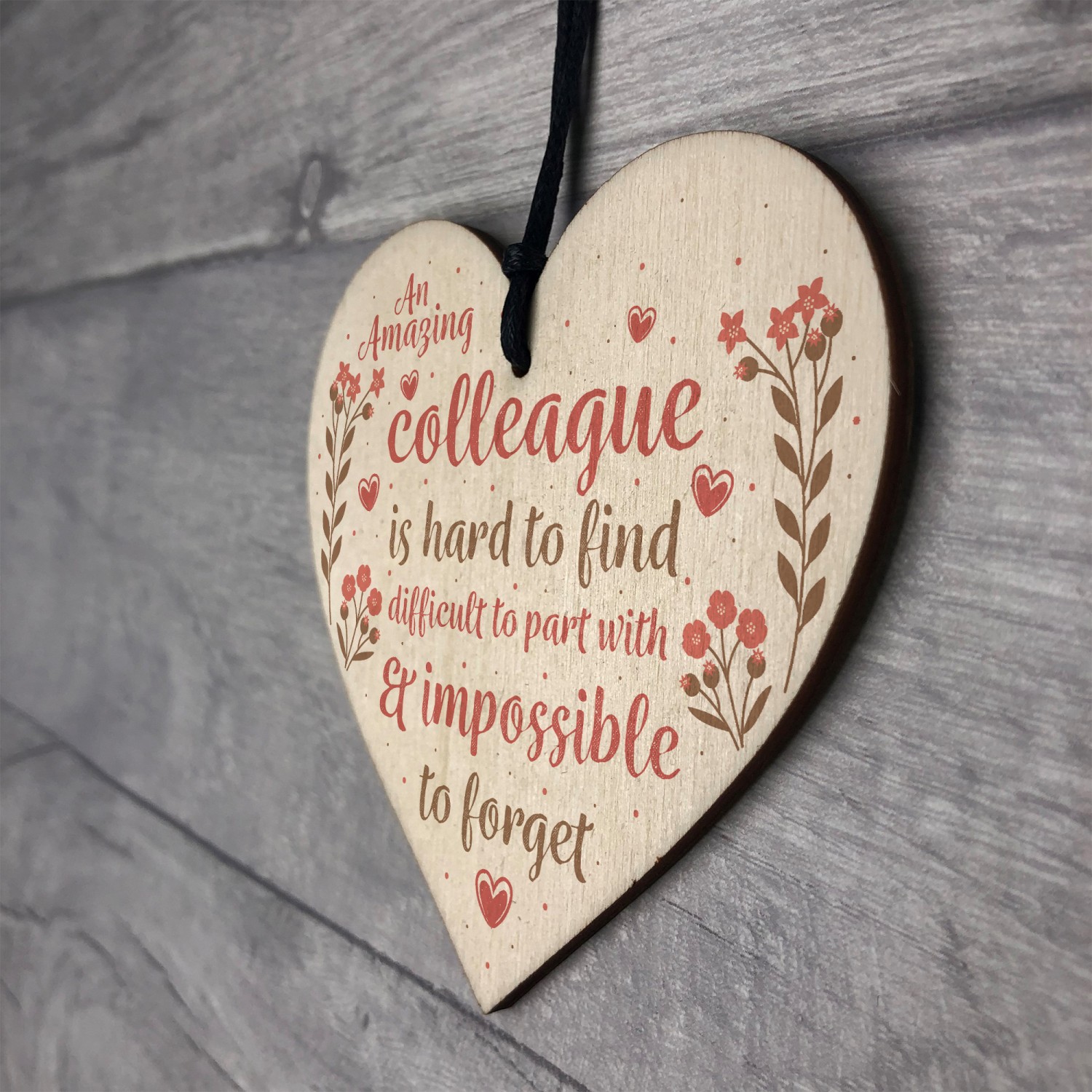 Friendship Colleague T Wooden Heart Plaque Work Friend T 8928