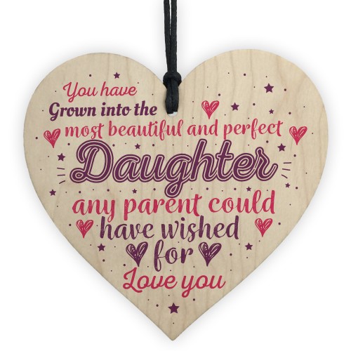 Handmade Daughter Gift Birthday Gift For Daughter Wooden Heart