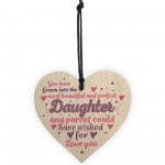 Handmade Daughter Gift Birthday Gift For Daughter Wooden Heart