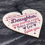 Handmade Daughter Gift Birthday Gift For Daughter Wooden Heart