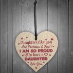 Daughter Thank You Handmade Wood Heart Chic Plaque Birthday Gift