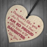 Daughter Thank You Handmade Wood Heart Chic Plaque Birthday Gift